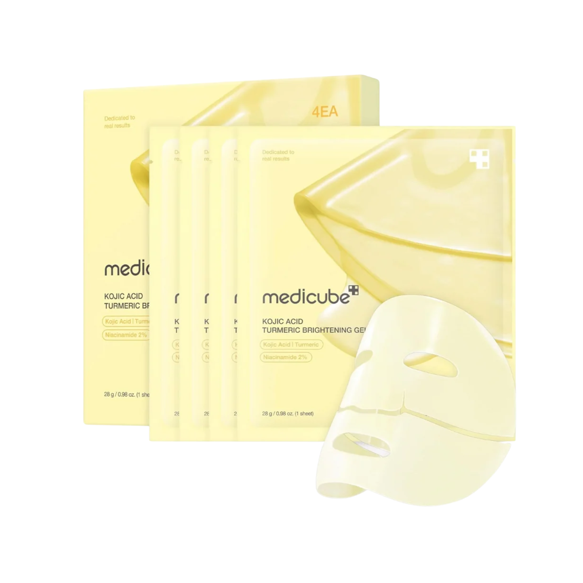 Medicube Kojic Acid Turmeric Brightening Gel Mask Set (4pcs / box)