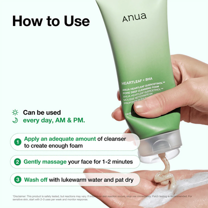 Anua Heartleaf Quercetinol Pore Deep Cleansing Foam